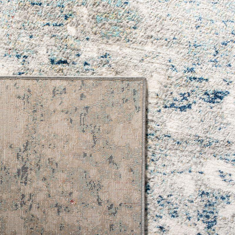 Jasper JSP107 Power Loomed Area Rug - Grey/Blue - 5'x5' - Safavieh.