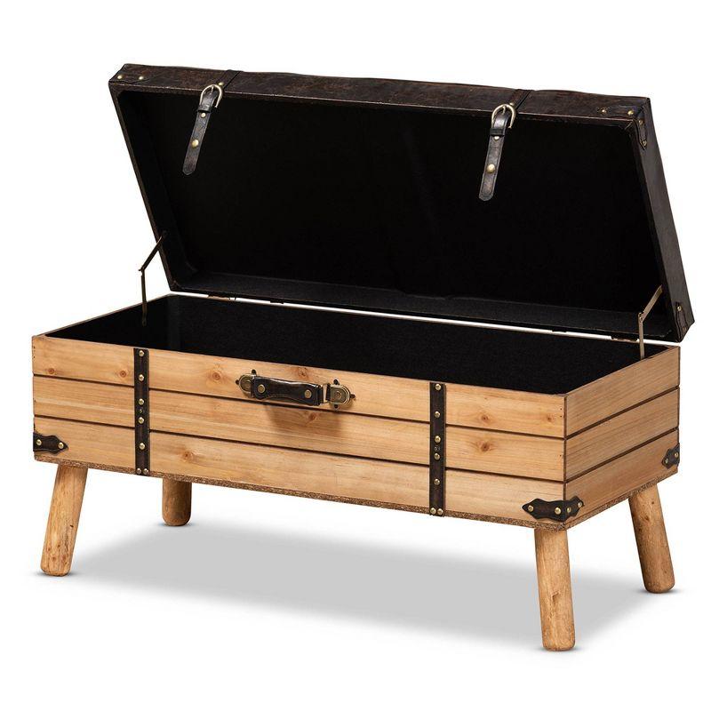 Aaleena Faux Leather Ottoman