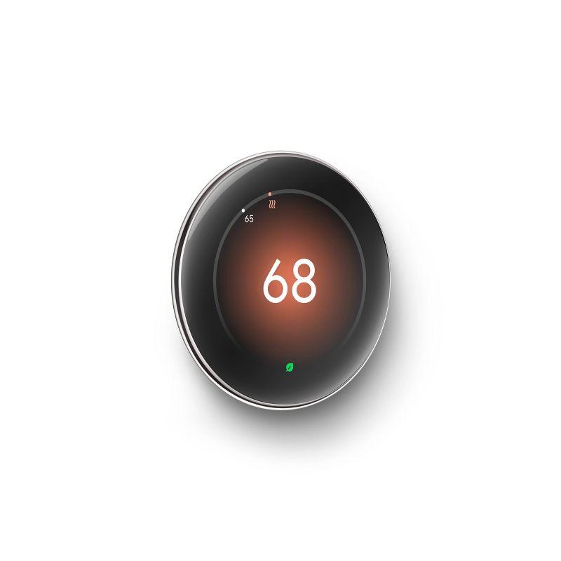 Google Nest Learning Thermostat (4th Gen) with Nest Temperature Sensor (2nd Gen) - Silver: Wi-Fi, Energy Star Certified