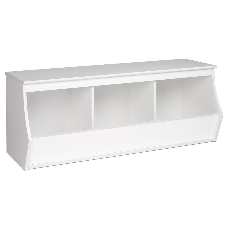 Fremont Entryway Storage Cubbie 3 Bin White - Prepac: Modular Shelving, Stackable Organizer, MDF Laminate Finish