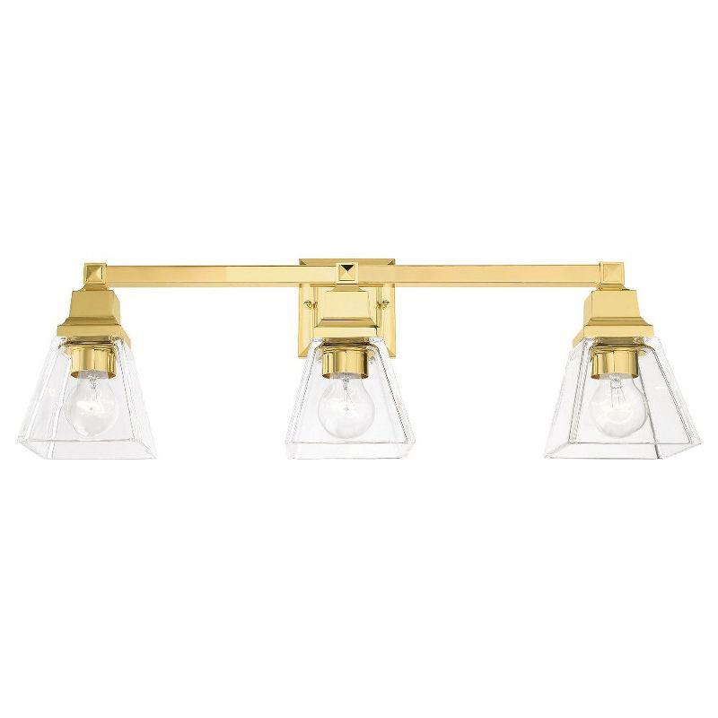 Livex Lighting Mission 3 - Light Vanity in  Polished Brass