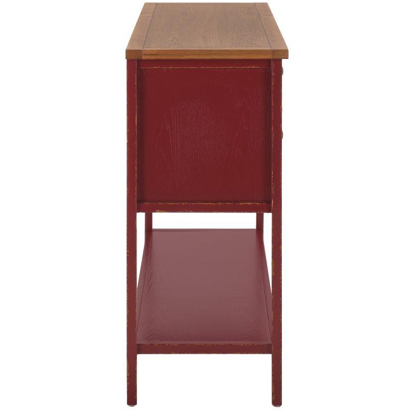 Charlotte Sideboard - AMH6517 - Egyptian Red/Oak - Safavieh Couture