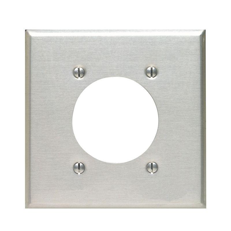 Leviton Silver 2-Gang Aluminum Square Wall Plate