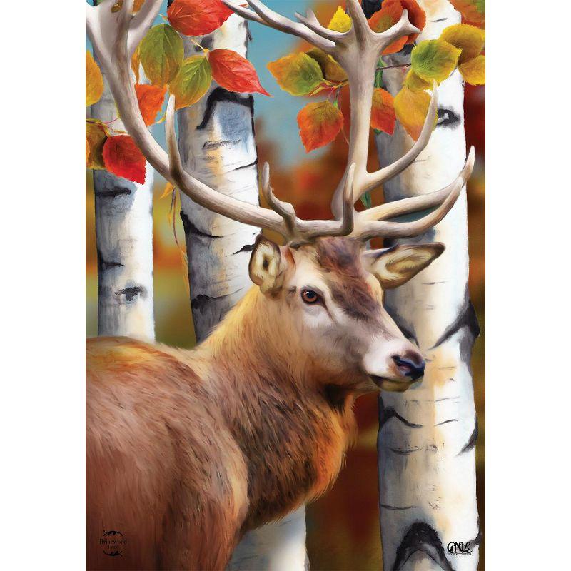 Forest Deer Autumn Leaves Polyester Garden Flag