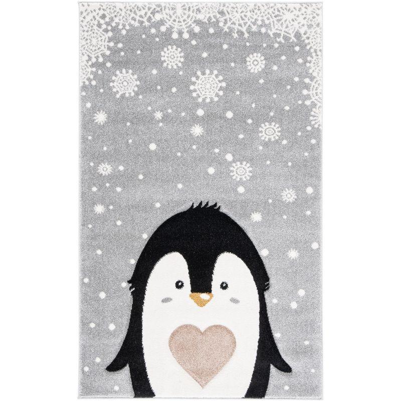 Carousel Kids CRK132 Power Loomed Accent Rug - Light Grey/Black - 2'x3' - Safavieh.