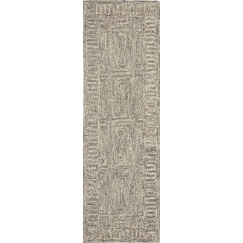 Nourison Vail Contemporary Indoor Area Rug Grey 2'3" x 7'6"