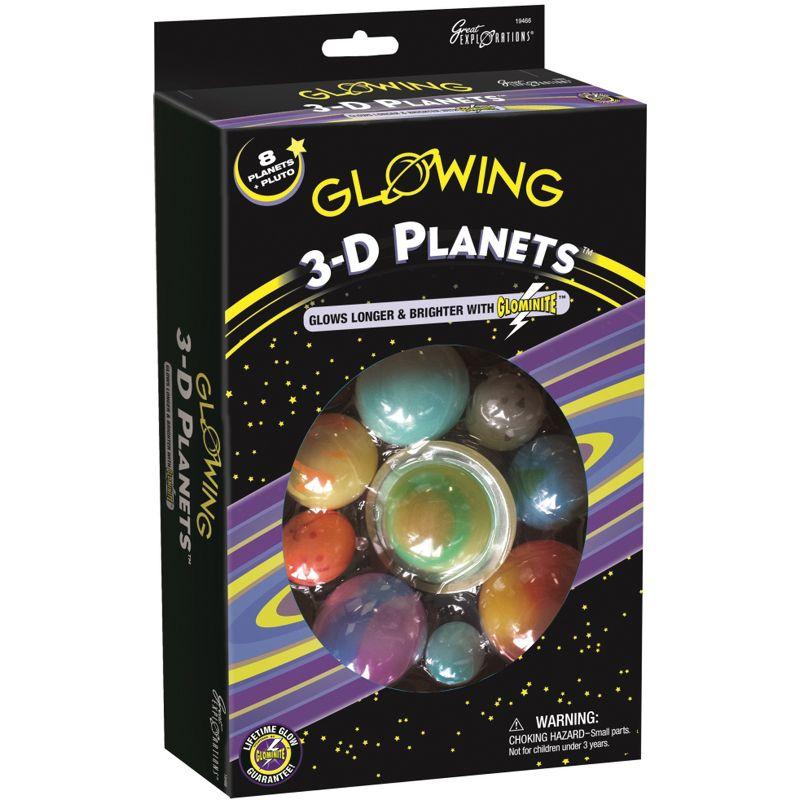 Glowing Multicolor 3D Planets Ceiling Kit with Adhesive