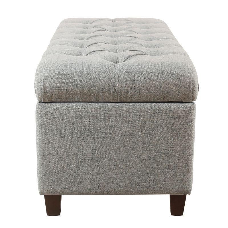 Ainsley Button Tufted Storage Bench - HomePop