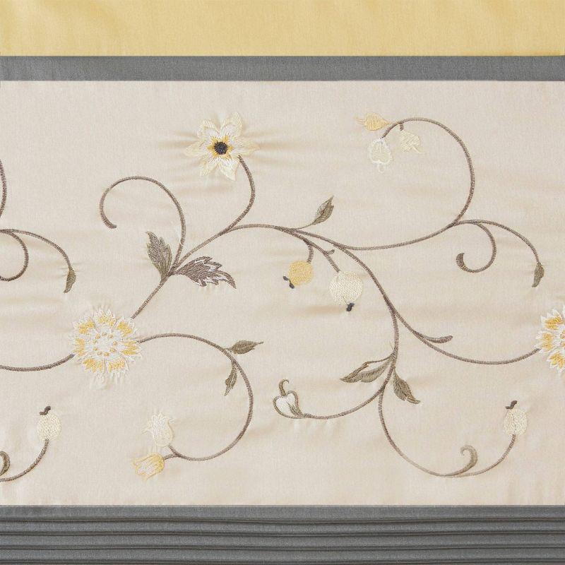 Madison Park Serene Embroidered Single Curtain Panel