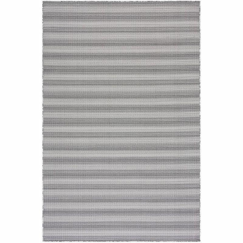 Hampton HTN231 Power Loomed Indoor/Outdoor Area Rug - Black/Gray - 6'5"x9'6" - Safavieh.