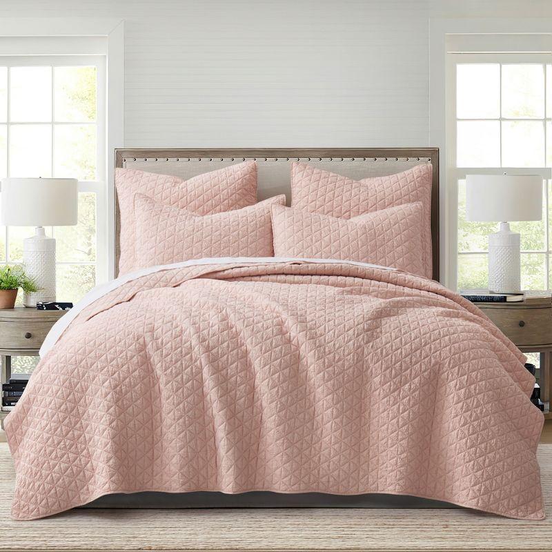 Rowan Blush Twin Quilt Set- HomThreads by Levtex Home