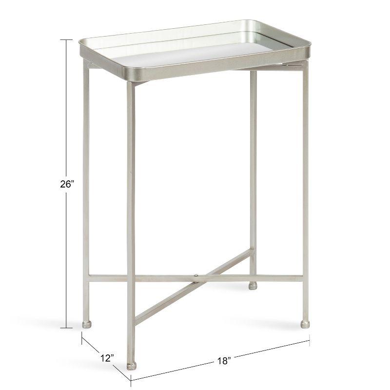 Kate and Laurel Celia Metal Tray Accent Table