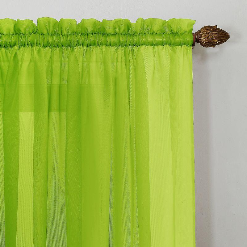 No. 918 Sheer Calypso Voile Rod Pocket Curtain Panel