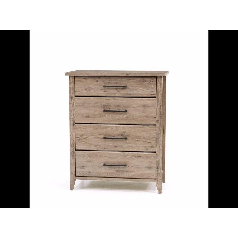 Summit Station Chest Beige - Sauder: 4-Drawer Storage, Mid-Century Modern Design, MDF Construction