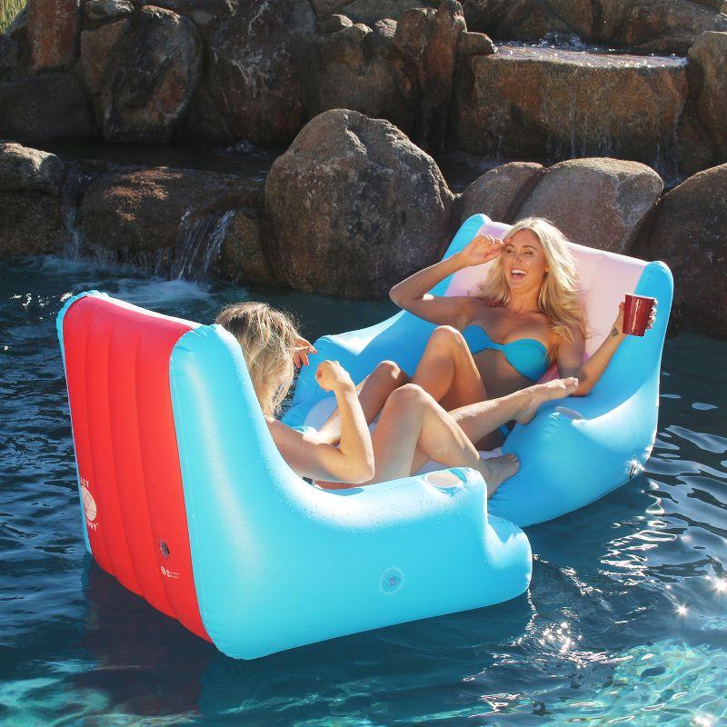 GoFloats Lazy Buoy Floating Lounge Chair with Cup Holders - The Most Comfortable Pool Float EVER