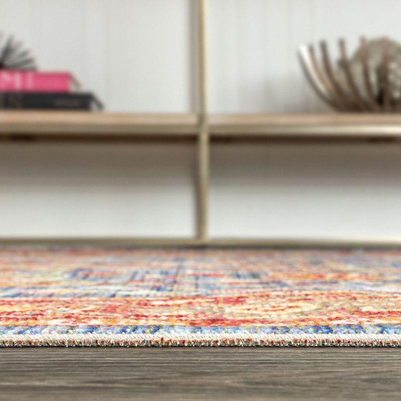 5'x8' Irving Persian Area Rug, Plum/Terracotta - JONATHAN Y