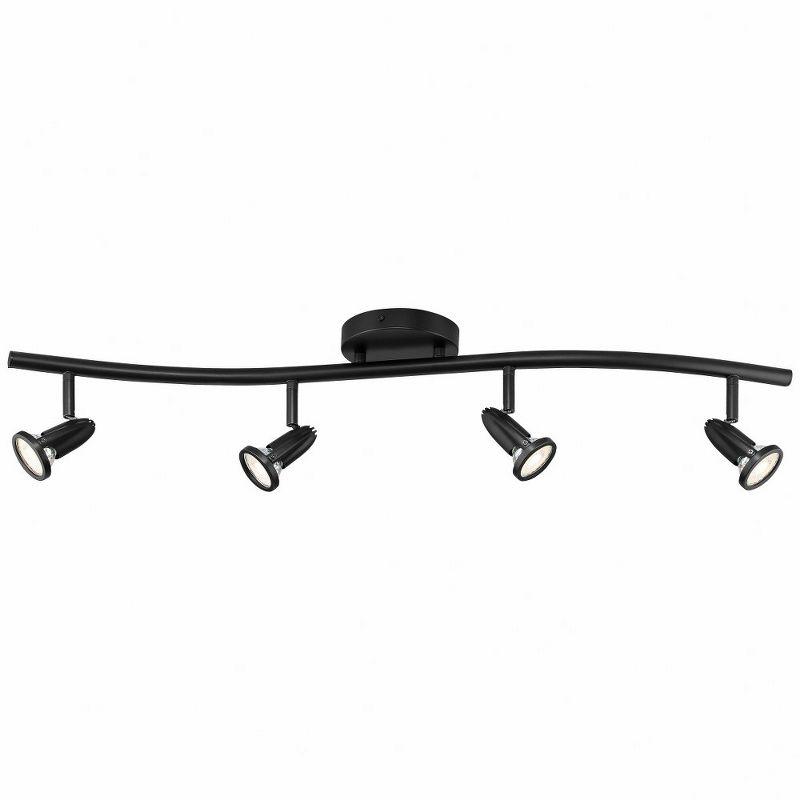 Cobra 33'' Black Metal 4-Light LED Track Lighting Kit