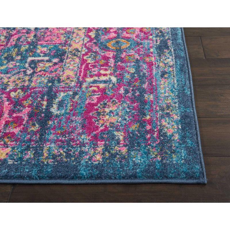 Elysian Blue Floral Synthetic Extra Large Area Rug