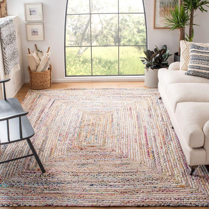 Cape Cod Beige and Multicolor Cotton 10' x 14' Area Rug