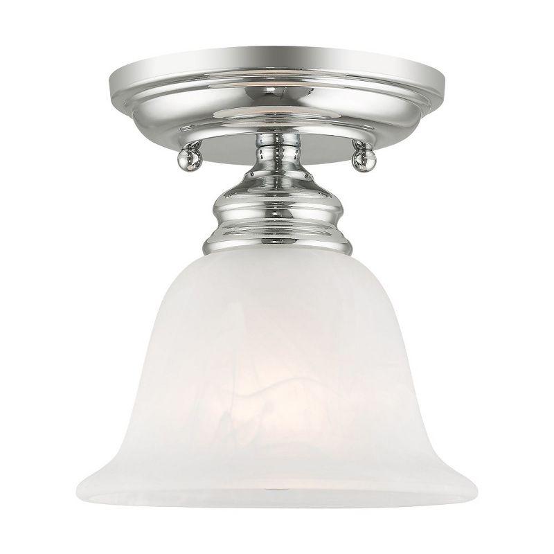 Livex Lighting Essex 1 - Light Flush Mount in  Polished Chrome