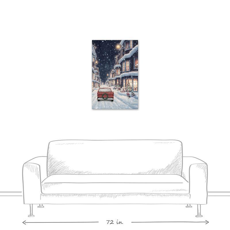 Creative Products Snowy Christmas Village 20 x 30 Canvas Wall Art