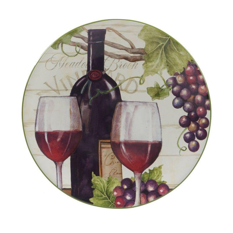 Meadow Brook Vineyard Ceramic Salad Plates Set of 4