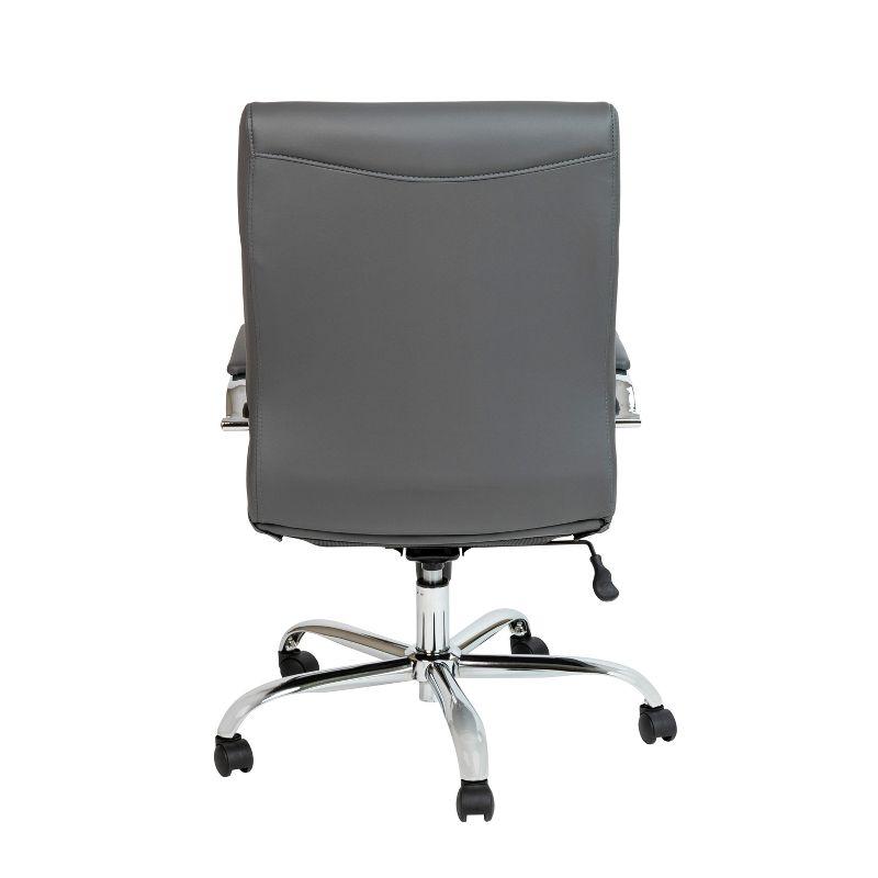 Flash Furniture Mid-Back Executive Swivel Office Chair with Metal Frame and Arms