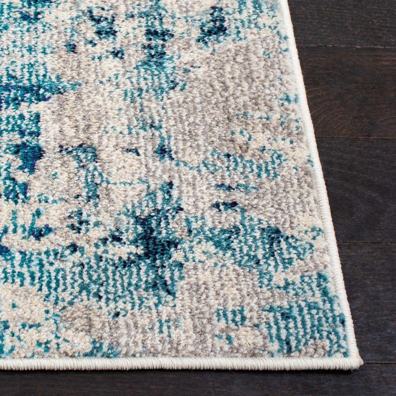 Madison MAD471 Power Loomed Indoor Area Rug - Ivory/Turquoise - 8'x10' - Safavieh