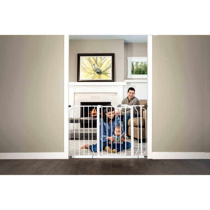 White Extra Wide Metal Walk Through Baby Gate