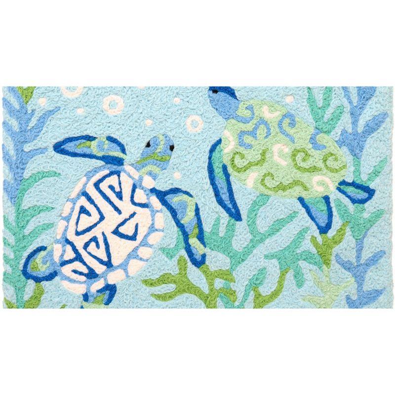 Jellybean Colorful Sea Turtles Doormat – Vibrant, Coastal-Inspired, Washable Rug for Indoor or Outdoor Use, 20"X30"