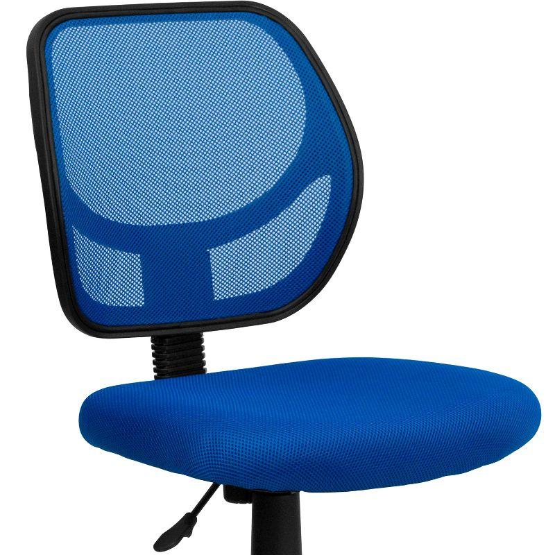 Flash Furniture Low Back Blue Mesh Swivel Task Office Chair