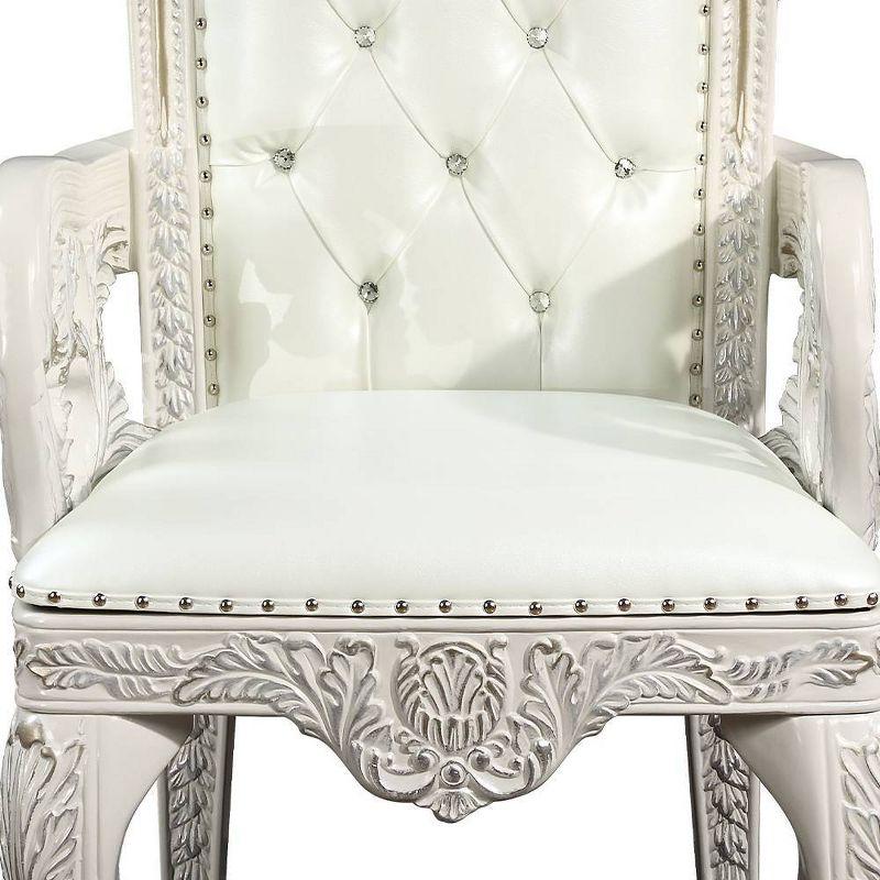 Tufted Faux Leather Upholstered Armchair