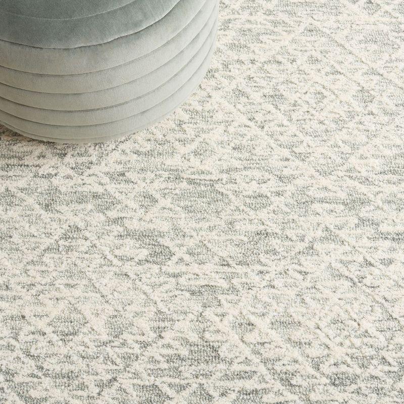 Ebony EBN303 Hand Tufted Indoor Area Rug - Ivory/Grey - 6'x9' - Safavieh