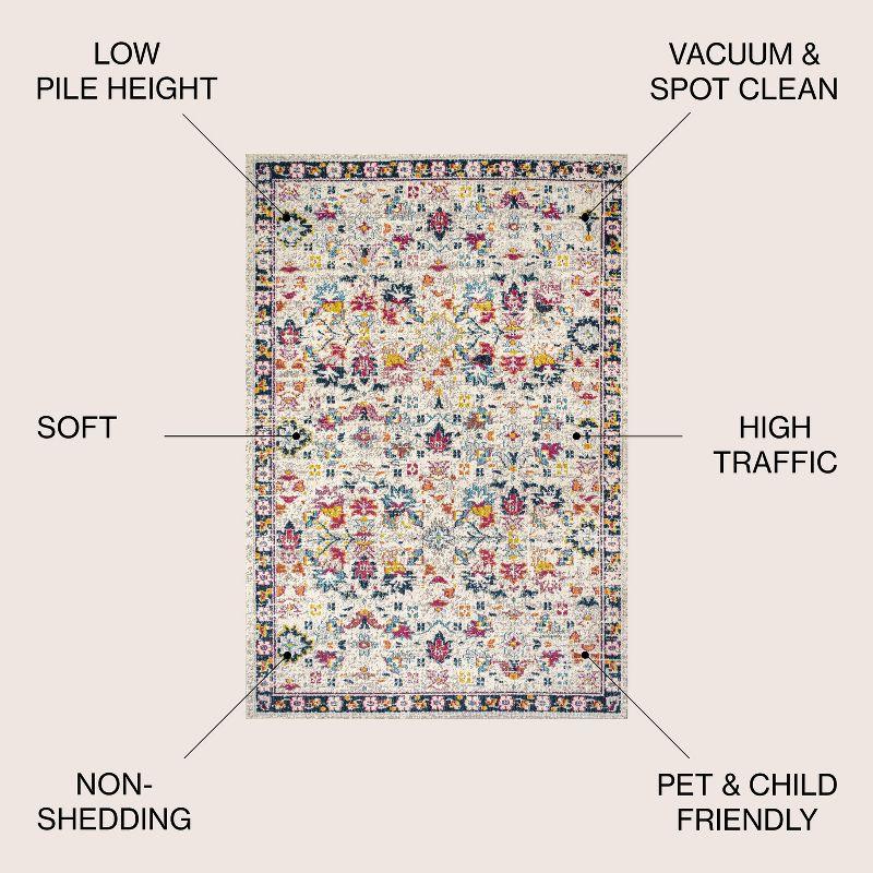 Modern Persian Boho Floral Area Rug - JONATHAN Y