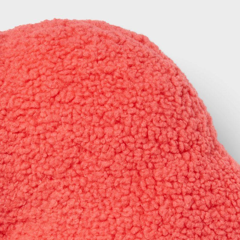 Flower Boucle Kids' Decorative Pillow Coral Red - Pillowfort™