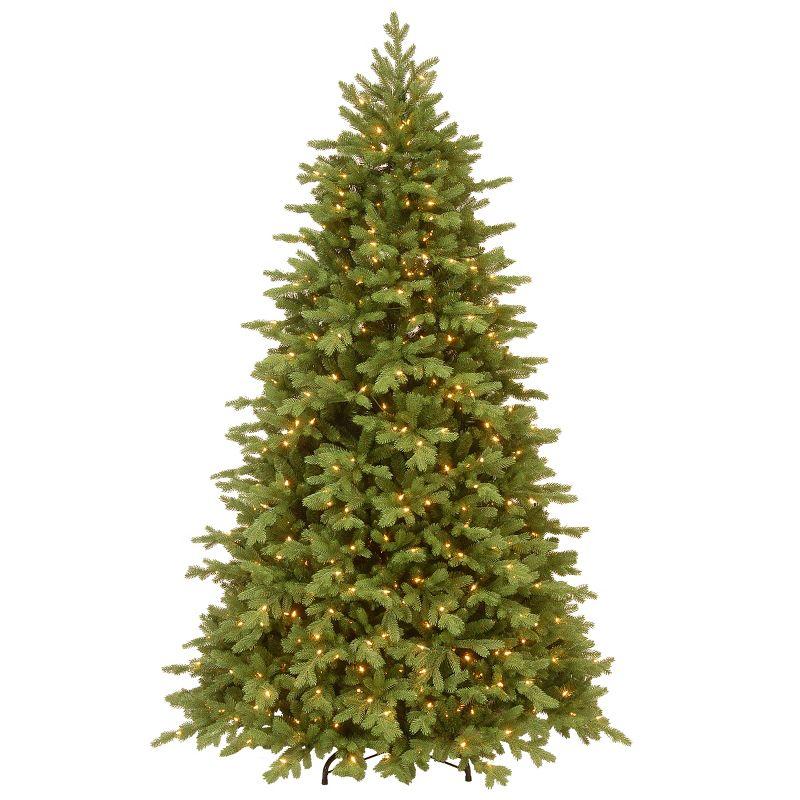 Prelit 7.5ft Green Fir Artificial Christmas Tree with Dual Color LED Lights