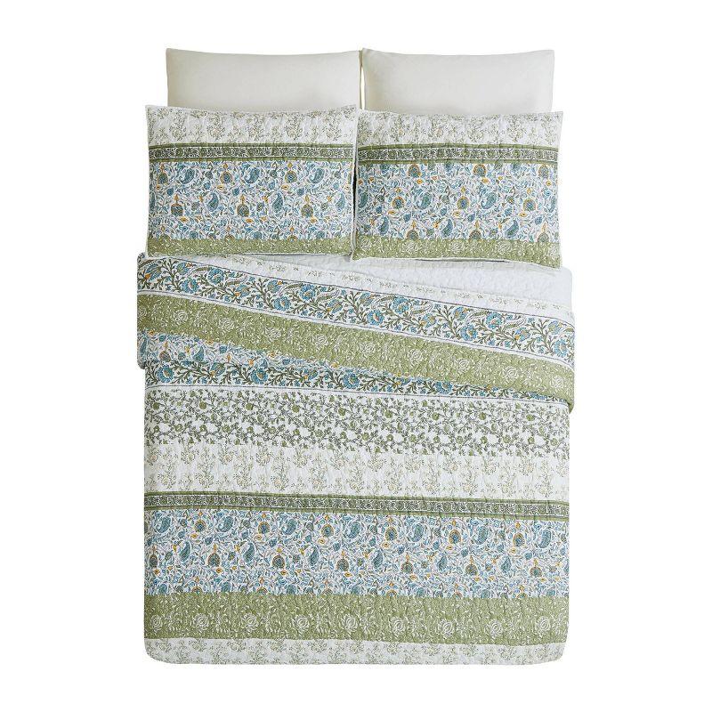 Marseille 3-Piece Microfiber Paisley Quilt Set