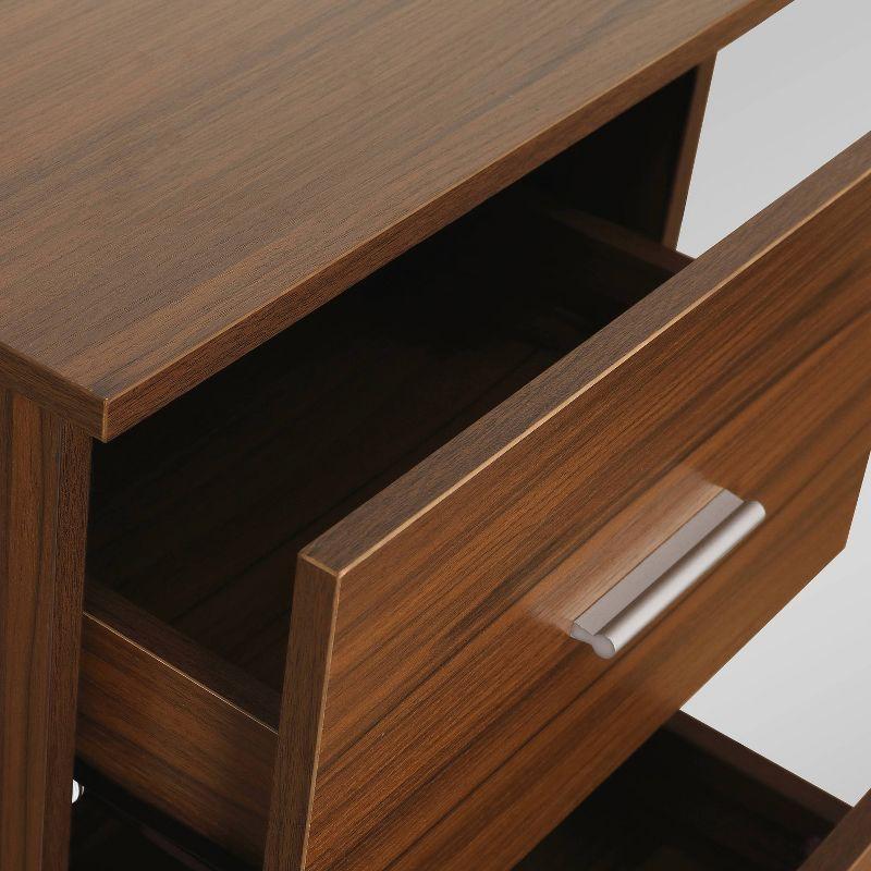 17 Stories Techni Mobili L-Shape Home Office Two-Tone Desk With Storage