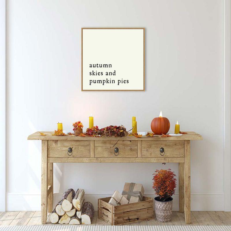 Amanti Art Autumn Skies Pumpkin Pies by Amanti Art Portfolio Canvas Wall Art Print Framed 22 x 22-in.