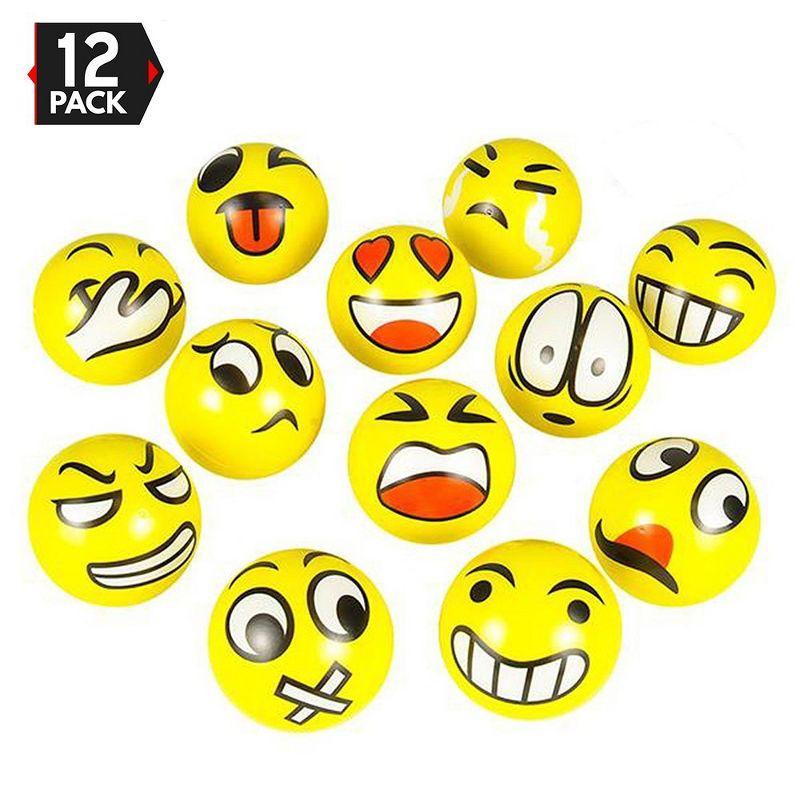 Big Mo's Toys Emoticon Stress Ball Party Favor - 12 Pack