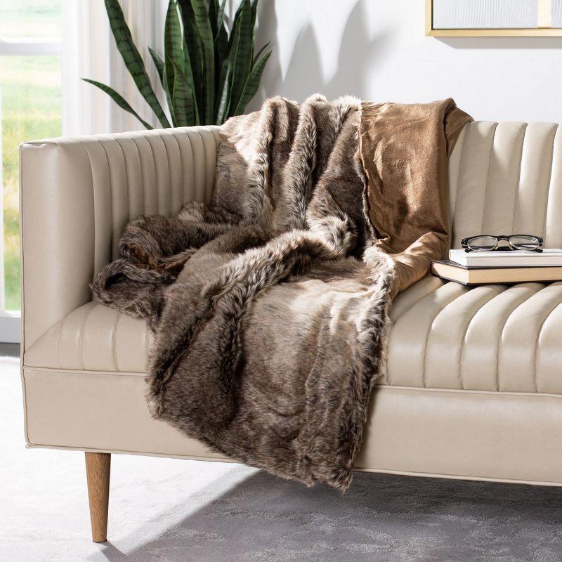 Luxe Sheen Throw Blanket - Coco - 50" x 60" - Safavieh .