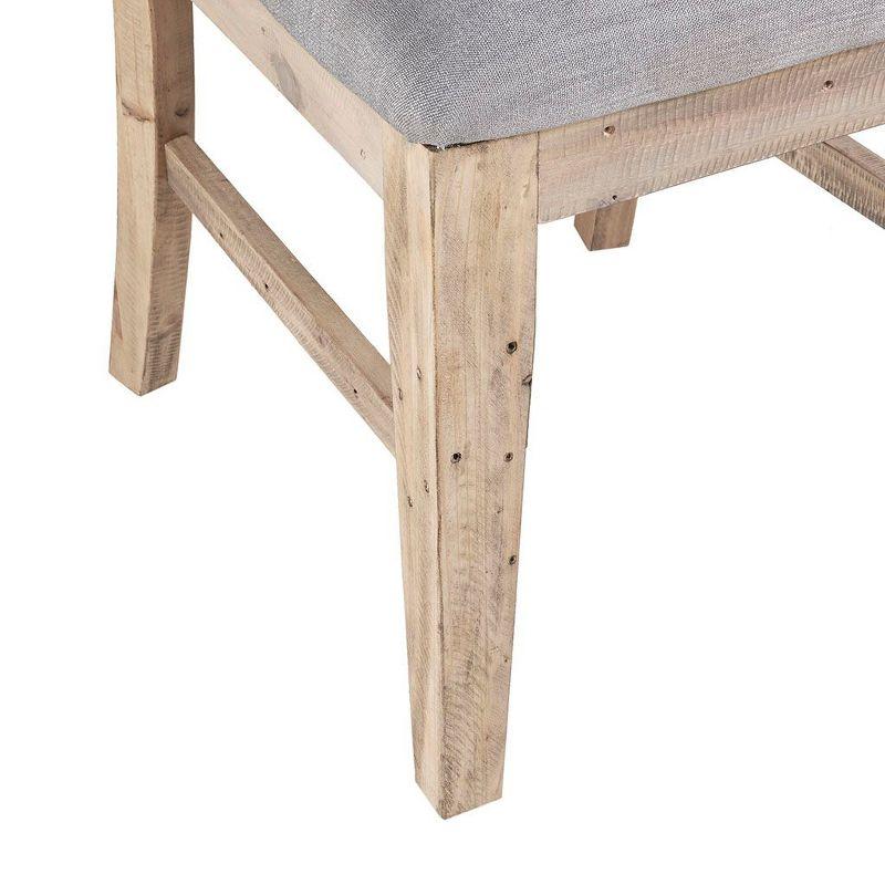 Ink+Ivy Set of 2 Sonoma Dining Side Chair Natural/Gray: Upholstered, Wood Frame, Foam Cushion
