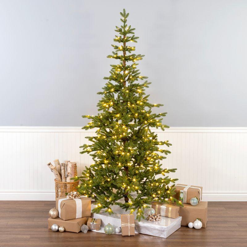 7.5' Green Prelit Dancer Pine Artificial Christmas Tree with Clear Lights