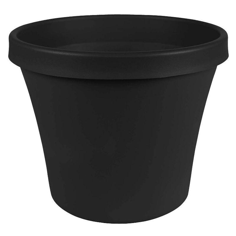 Terra Tapered 24" Black Polypropylene Indoor & Outdoor Planter