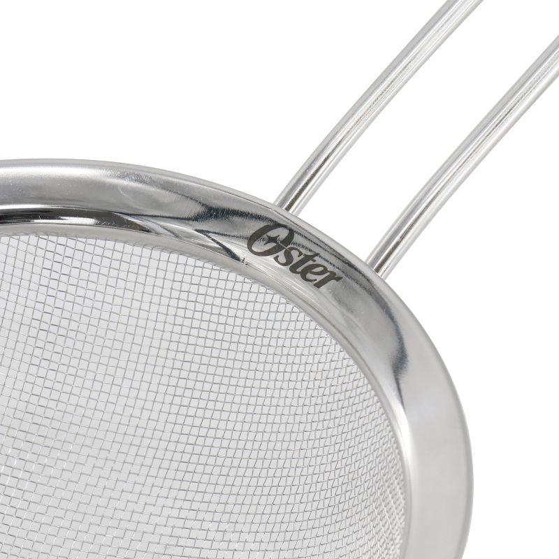 Oster Baldwyn 3 Piece Stainless Steel Mesh Strainer Set in Silver