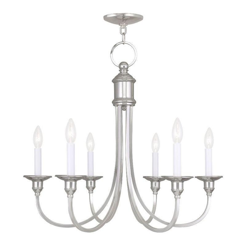 Livex Lighting Cranford 6 - Light Chandelier in  Polished Nickel