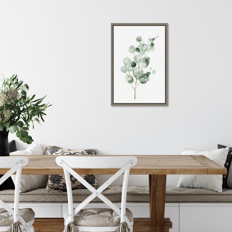 Amanti Art Tender Sprout II (Eucalyptus) by Eva Watts Canvas Wall Art Print Framed 16 x 23-in.