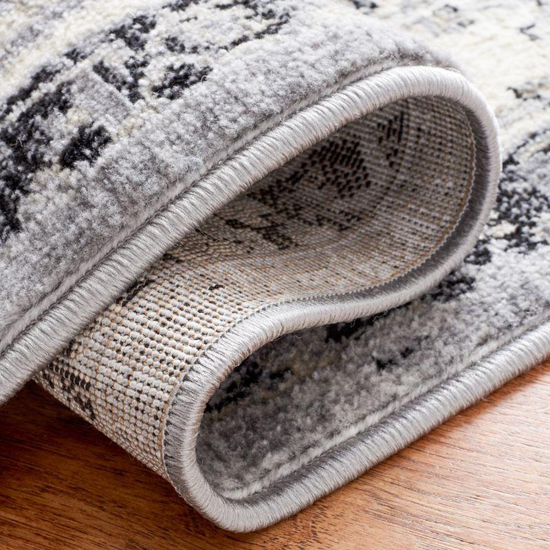 Brentwood BNT852 Power Loomed Indoor Accent Rug - Silver/Black - 3'x5' - Safavieh