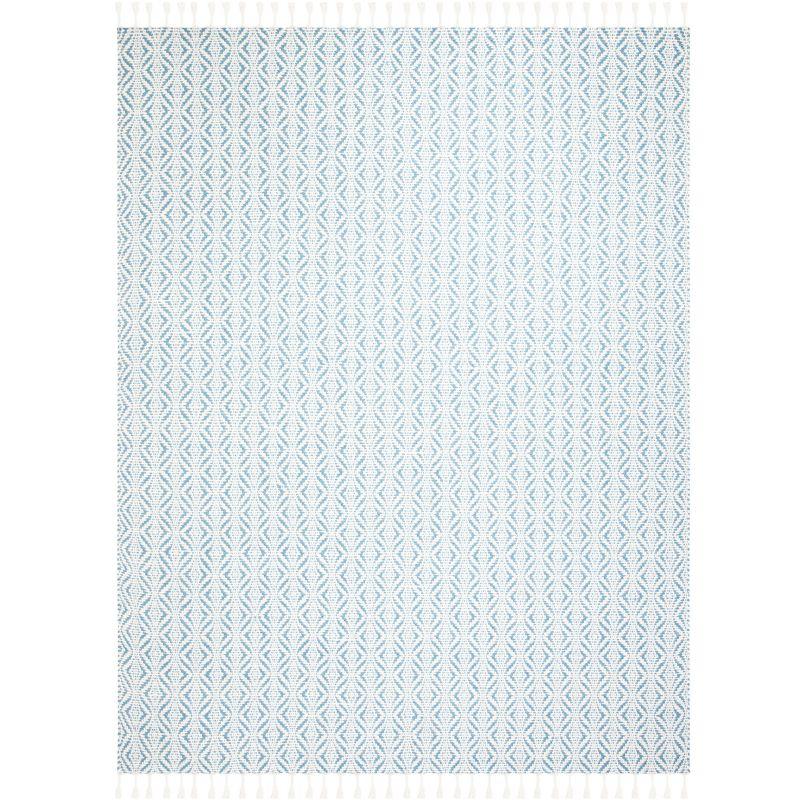 Coastal Bliss Blue Hand-Tufted Wool 8' x 10' Area Rug