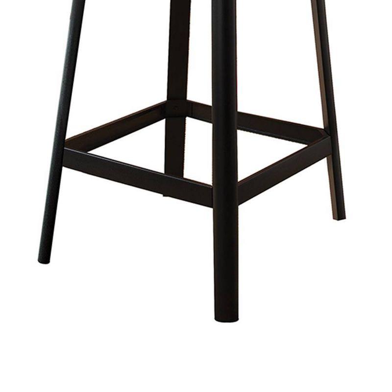 Industrial Pine Wood Square Bar Table in Natural & Black